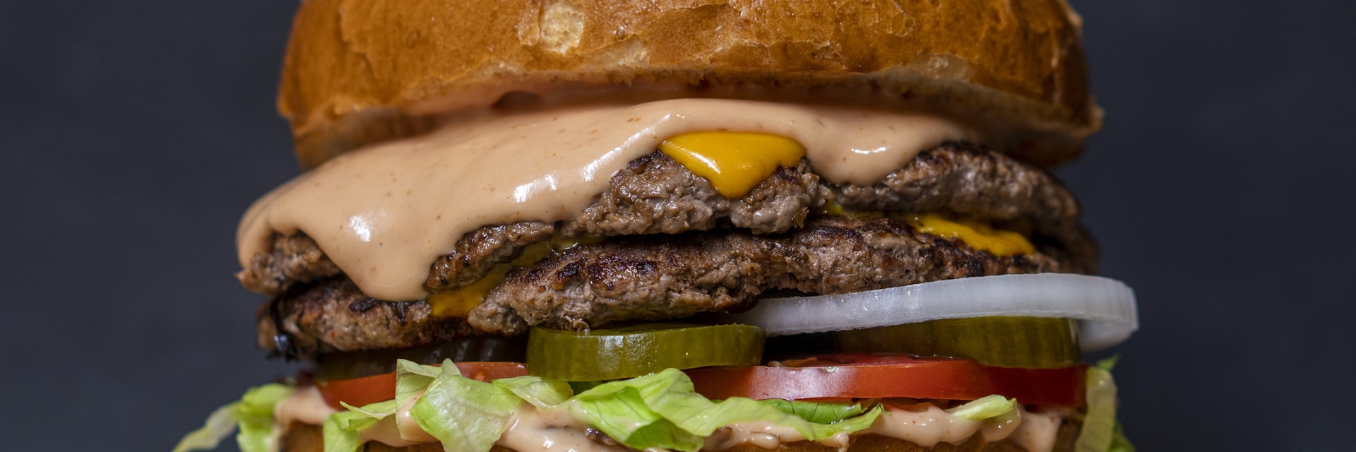 Gourmet burger and fries