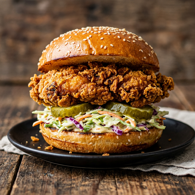 برجر دجاج مقرمش